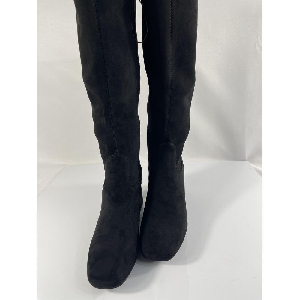 Jones New York Boots Women's Size 8.5 Black Durana Knee High Heel Zip Suede New - Picture 8 of 11